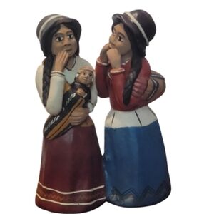 Vintage Peru Pottery Clay Figurine Whistle Ocarina Hand Crafted Peruvian